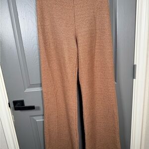 Cozy Fuzzy Knit Tan Pants